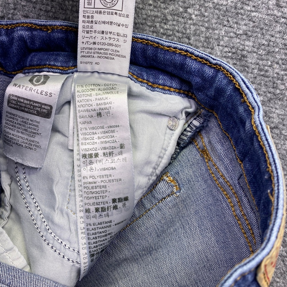 Levis 726 High Rise Flare Jeans Womens 26 Blue Denim Bell Bottom Western Retro - Picture 5 of 12